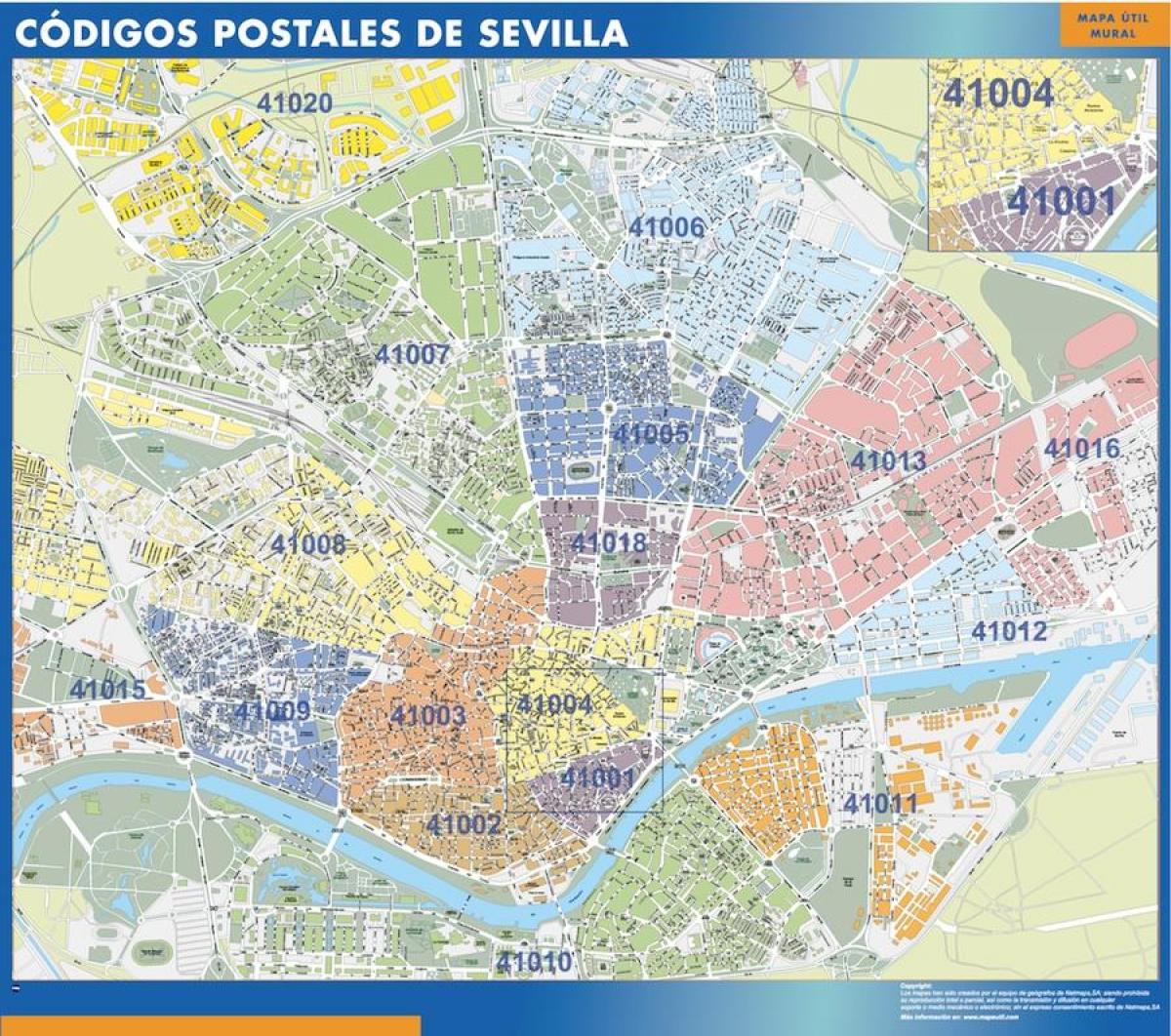 Mapa de códigos postales de Sevilla